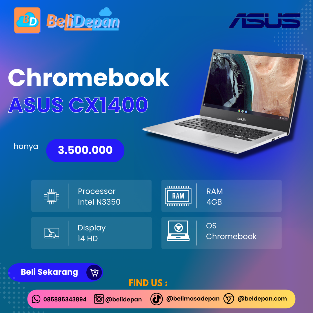 ASUS CX1400CNA CHROMEBOOK INTEL CELERON N3350 4GB 160GB 14.0