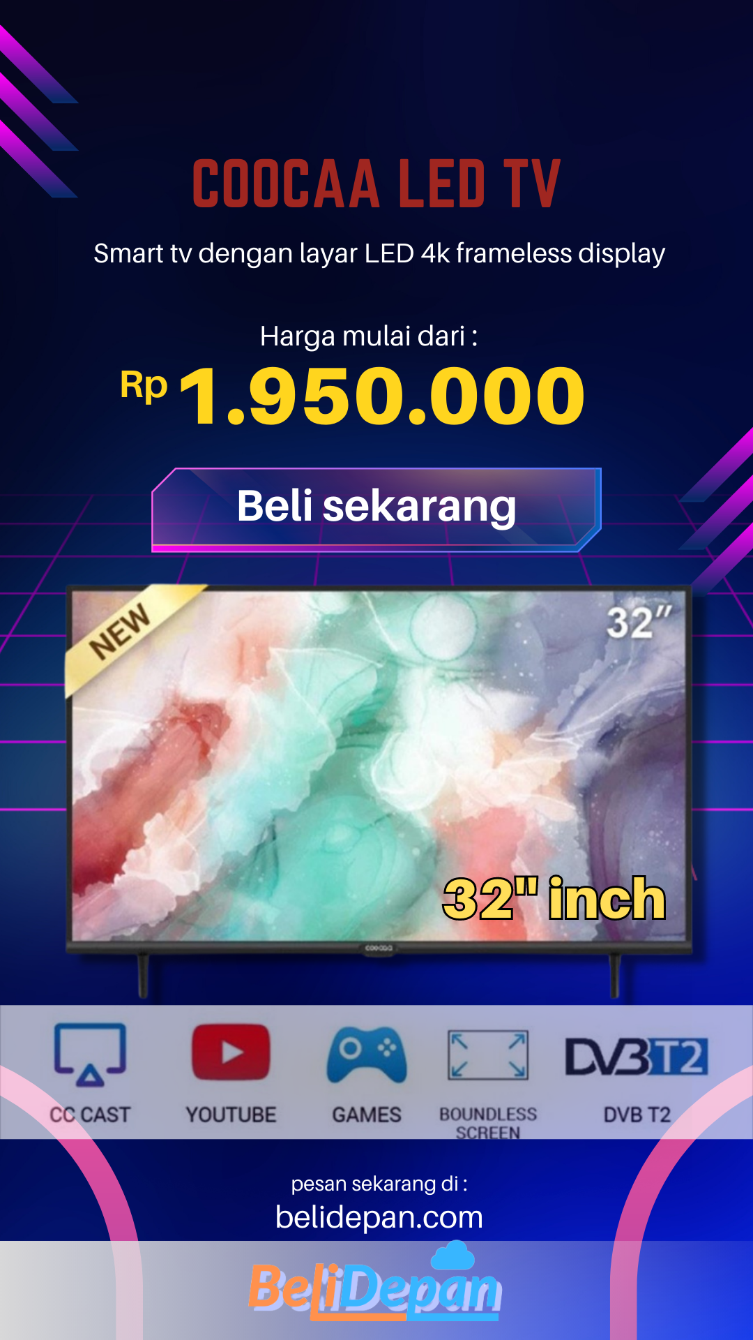 COOCAA SMART DIGITAL LED TV 32 32CTD4000