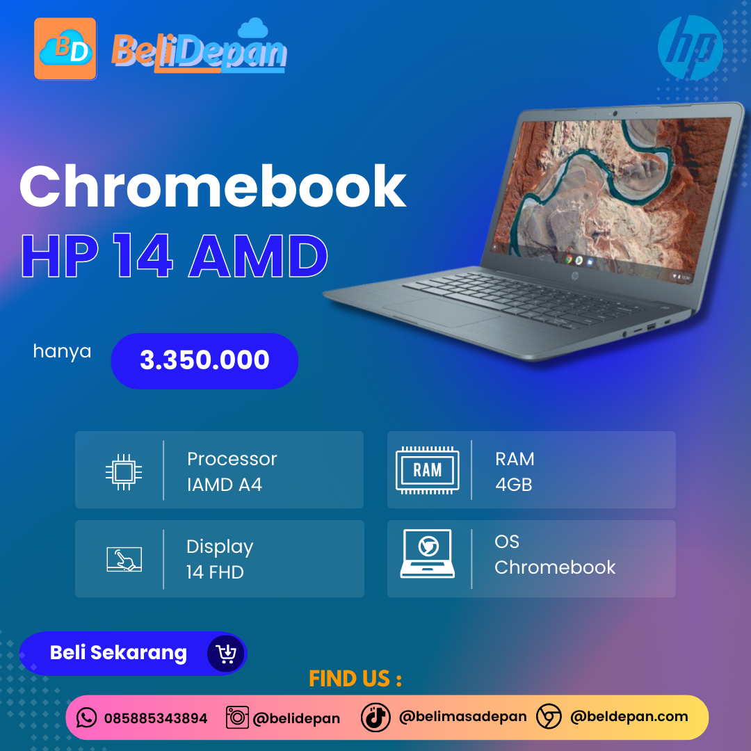 HP Chromebook 14 AMD A4 4GB 160GB 14.0INCH
