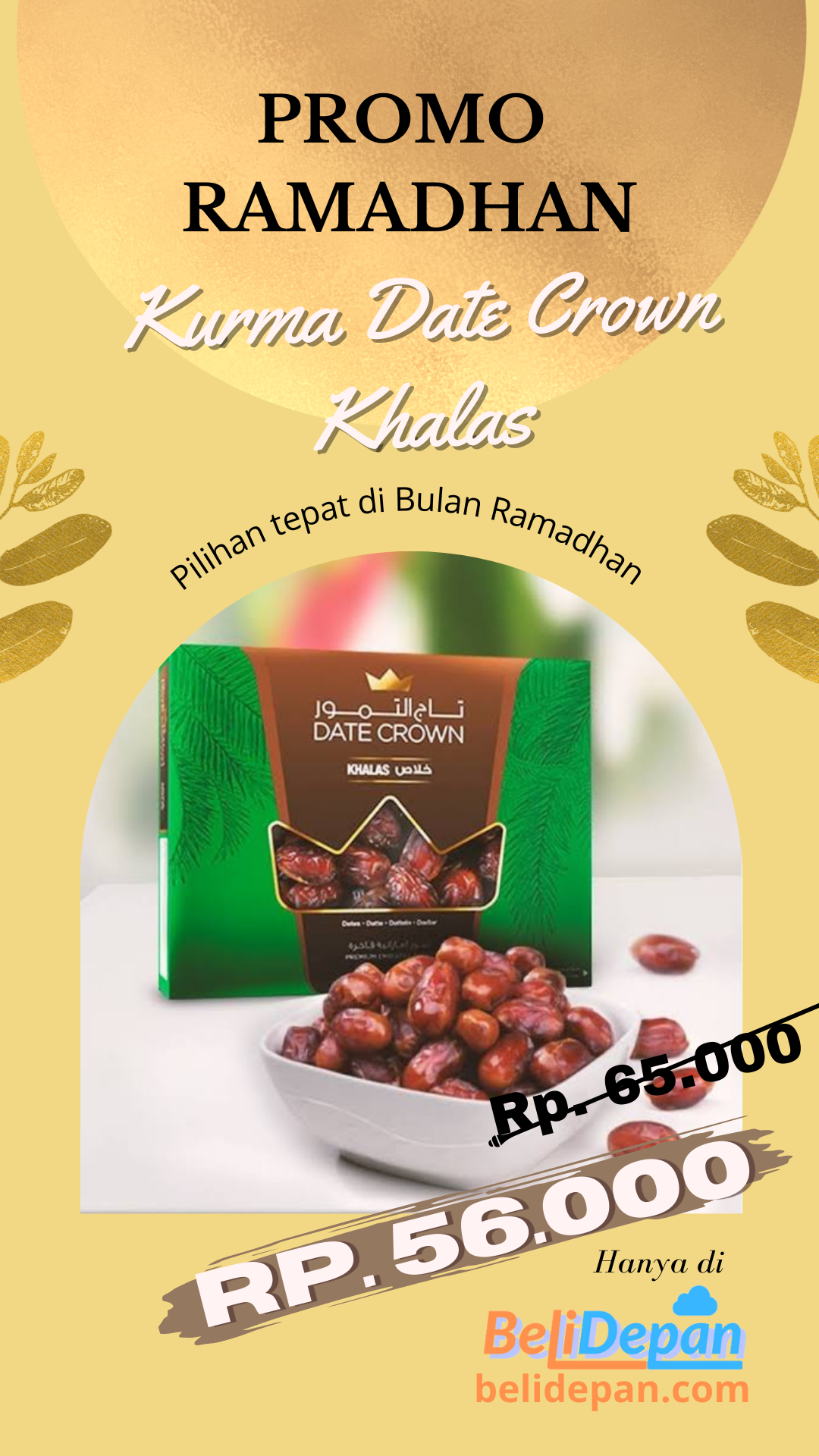 Kurma Date Crown Khalas 1kg Per Pack