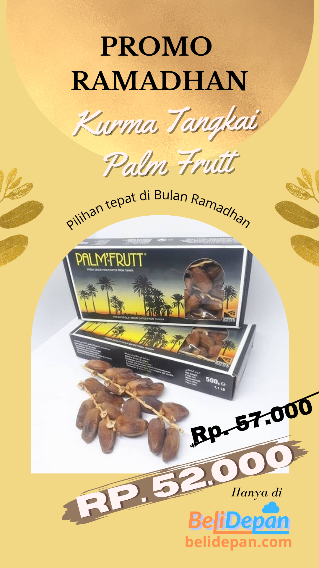 Kurma tangkai palm frutt 500 gram per pack