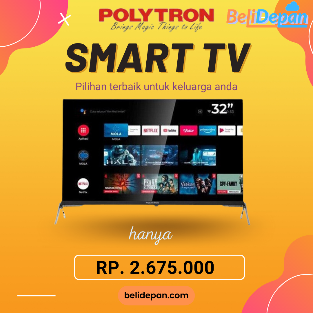 POLYTRON SMART ANDROID DIGITAL TV 32 INCH 32AG9953