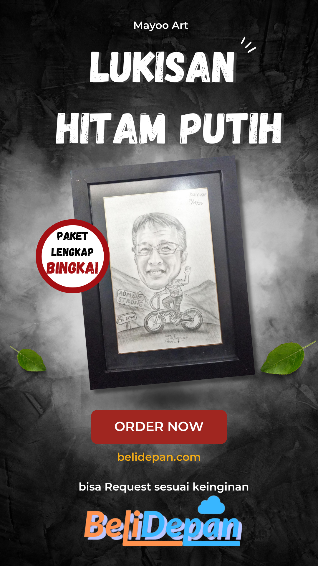 Sketsa Hitam Putih Ukuran A4